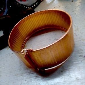 COPY - COPY - 18k Gold  Overlay  Silver Cuff Bracelet